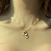 Fashion Copper Simple Cute Clavicle Chain Palm Pendant Necklace main image 1