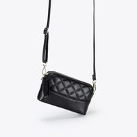 New Soft Leather Handbags Fashion Rhombus Cowhide Shoulder Messenger Bag main image 3
