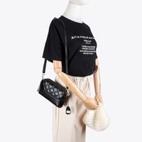 New Soft Leather Handbags Fashion Rhombus Cowhide Shoulder Messenger Bag main image 5