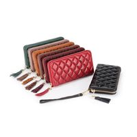 2021 New Leather Wallet Female First Layer Cowhide Clutch Zipper Bag Wholesale main image 3