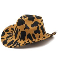 Fashion Thickened Fabric Double-sided Contrast Color Hat Rolled Brim Cowboy Felt Hat main image 4