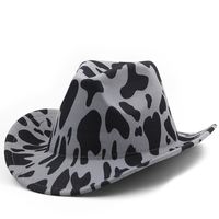Fashion Thickened Fabric Double-sided Contrast Color Hat Rolled Brim Cowboy Felt Hat main image 5