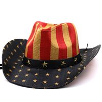 أزياء الرقص بحار العلم الأمريكي الرجعية قبعة رعاة البقر الغربية main image 4