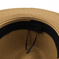 Fashion Outdoor Beach Sun Shade Jazz Straw Hat Pearl Panama Straw Hat main image 6