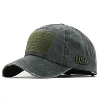 أزياء ثلاثية الأبعاد مطرزة قبعة بيسبول العلم الأمريكي كاب main image 4