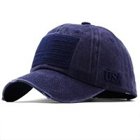 أزياء ثلاثية الأبعاد مطرزة قبعة بيسبول العلم الأمريكي كاب main image 5