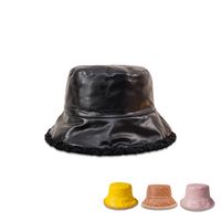 Korean Fashion Warm And Cold Hat Wide-brimmed Plush Double-sided Leather Fisherman Hat main image 1