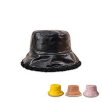 Korean Fashion Warm And Cold Hat Wide-brimmed Plush Double-sided Leather Fisherman Hat main image 2