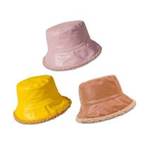 Korean Fashion Warm And Cold Hat Wide-brimmed Plush Double-sided Leather Fisherman Hat main image 3