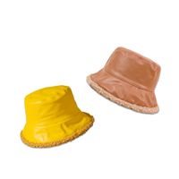Korean Fashion Warm And Cold Hat Wide-brimmed Plush Double-sided Leather Fisherman Hat main image 4