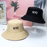 Korean Version Simple Letter Nyc Embroidery Hats Fisherman Hats main image 1