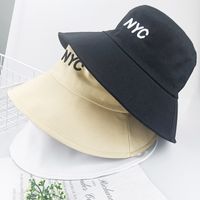Korean Version Simple Letter Nyc Embroidery Hats Fisherman Hats main image 3
