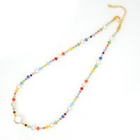 Natural Freshwater Pearl Simple Rainbow Rice Bead Ethnic Necklace main image 6