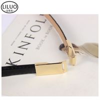 Simple Thin Belt Female Fashion Metal Buckle Solid Color Belt Wholesale main image 5