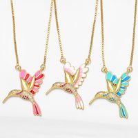 Fashion Animal Copper 18k Gold Plated Pendant Necklace In Bulk main image 1