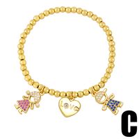 Summer New Jewelry Couple Bracelet Simple Heart Copper Bracelet Wholesale main image 5