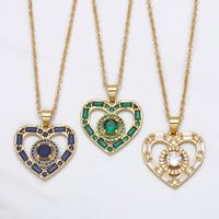 Trendy Niche Love Clavicle Chain Fashion Luxury Diamond Copper Necklace main image 1