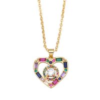 Trendy Niche Love Clavicle Chain Fashion Luxury Diamond Copper Necklace main image 3