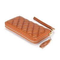 2021 New Leather Wallet Female First Layer Cowhide Clutch Zipper Bag Wholesale sku image 4