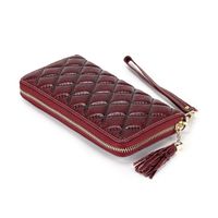 2021 New Leather Wallet Female First Layer Cowhide Clutch Zipper Bag Wholesale sku image 5