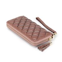 2021 New Leather Wallet Female First Layer Cowhide Clutch Zipper Bag Wholesale sku image 6