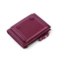 Large-capacity Leather Short Women's Wallet First Layer Cowhide Wallet Wholesale sku image 1