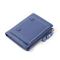 Large-capacity Leather Short Women's Wallet First Layer Cowhide Wallet Wholesale sku image 3