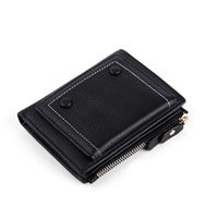 Large-capacity Leather Short Women's Wallet First Layer Cowhide Wallet Wholesale sku image 4