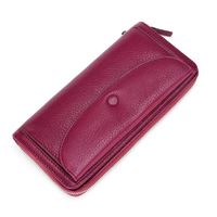 New First Layer Cowhide Wallet Lady's Large-capacity Clutch Bag Wholesale sku image 1