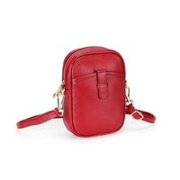 Soft Leather Small Bag Female Fashion Leather Vertical One-shoulder Bag sku image 1