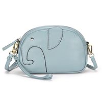 Fashion Leather Handbags Messenger Small Bag Zipper Diagonal Elephant Bag sku image 1