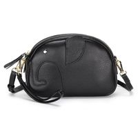 Fashion Leather Handbags Messenger Small Bag Zipper Diagonal Elephant Bag sku image 2