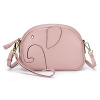 Fashion Leather Handbags Messenger Small Bag Zipper Diagonal Elephant Bag sku image 3