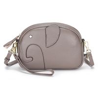 Fashion Leather Handbags Messenger Small Bag Zipper Diagonal Elephant Bag sku image 5