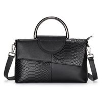 Cowhide Lady Handbag Crossbody Embossed Crocodile Shoulder Bag sku image 3