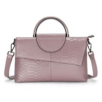 Cowhide Lady Handbag Crossbody Embossed Crocodile Shoulder Bag sku image 5