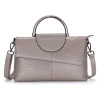 Cowhide Lady Handbag Crossbody Embossed Crocodile Shoulder Bag sku image 6