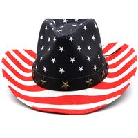 Fashion Sailor Dance American Flag Retro Western Cowboy Hat sku image 1