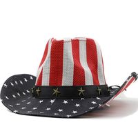 أزياء الرقص بحار العلم الأمريكي الرجعية قبعة رعاة البقر الغربية sku image 2