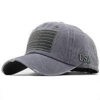 أزياء ثلاثية الأبعاد مطرزة قبعة بيسبول العلم الأمريكي كاب sku image 1