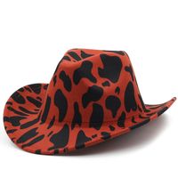 Fashion Thickened Fabric Double-sided Contrast Color Hat Rolled Brim Cowboy Felt Hat sku image 5