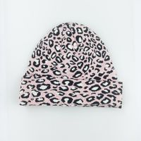 Fashion Winter Leopard Knit Hats Woolen Hat Casual Double Layer Warmth Cap sku image 3