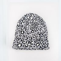 Fashion Winter Leopard Knit Hats Woolen Hat Casual Double Layer Warmth Cap sku image 4