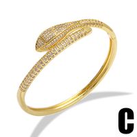 Snake Bracelet Female Fashion Copper Full Of Diamonds Light Luxury Bracelet sku image 3