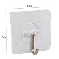 20/40 Pcs Transparent Non-marking Hook Sticky Hook Strong Punch-free Waterproof Sticky Hook Household Kitchen Waterproof Sticky Hook main image 10