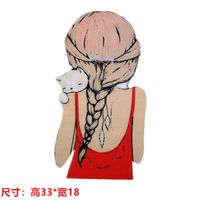 Back View Girl Clothing Accessories Heat Transfer Heat Transfer Heat Transfer Heat Transfer Beauty Back Cloth Stickers Diy sku image 1