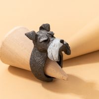 Retro Fashion Creative Three-dimensional Animal Puppy Resin Ring main image 3