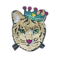 Sequin Crown Cat Gold Powder Sequins T-shirt Decoration Clothes Ragged Cloth Stickers Patch Stickers Decorative Stickers sku image 1
