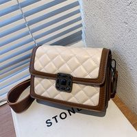 Autumn And Winter Lingge Embroidery Thread Niche Bag Wide Shoulder Strap Small Square Bag main image 5