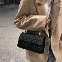 Women's New Fashion Texture Rhombus Chain Single-shoulder Messenger Bag main image 5